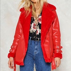 Red Moto Jacket